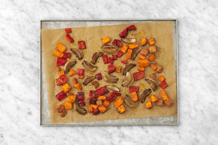 Roast the veggies