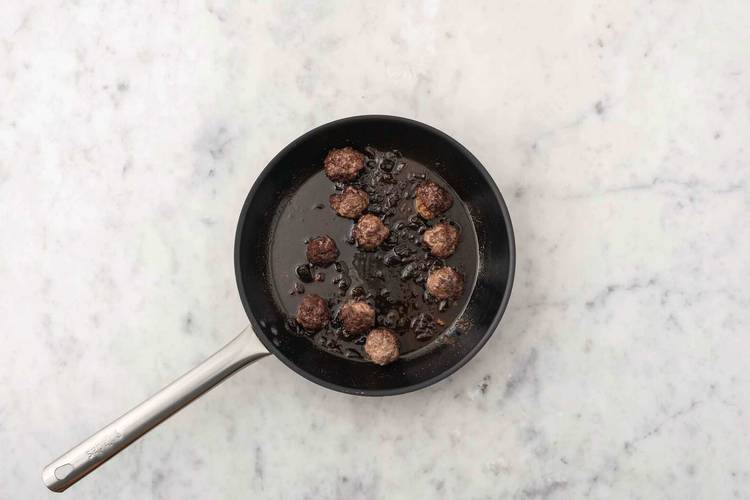 Cook the meatballs