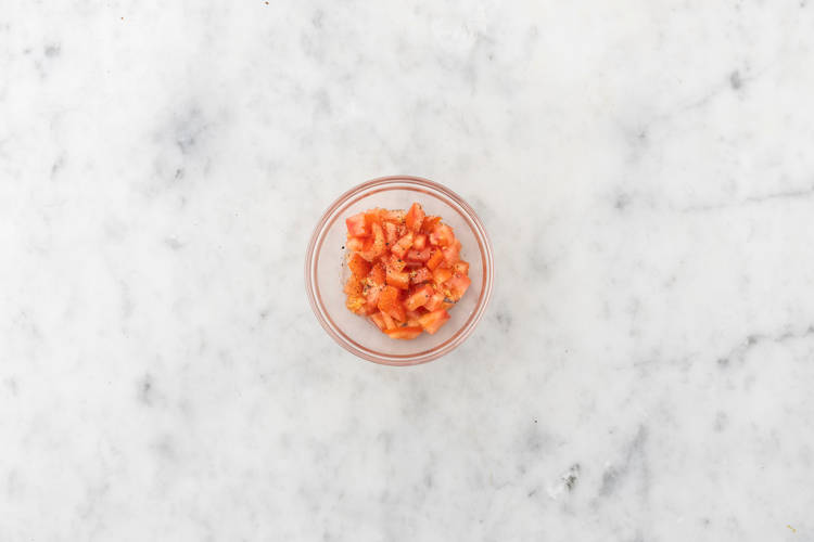 Dress the Tomato Chunks