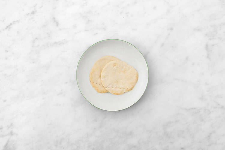 Heat the mini pita bread 