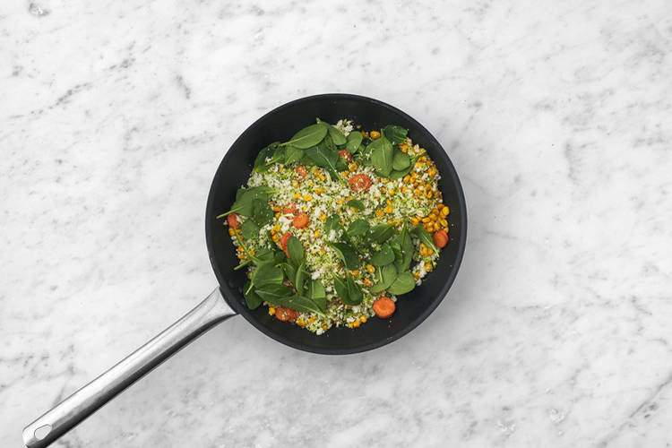 Cook the cauli-broccoli rice