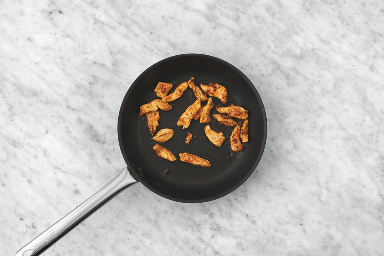 Cook the bacon & the chicken