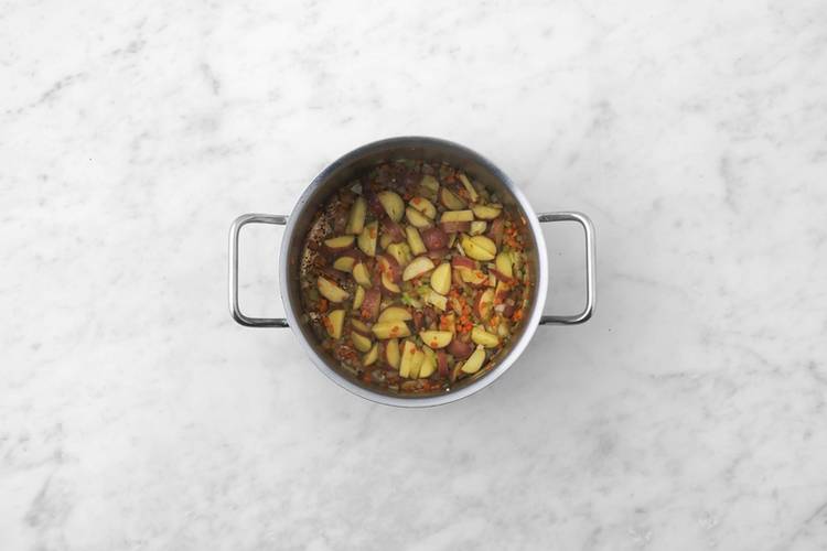 Poêler le poulet et les légumes