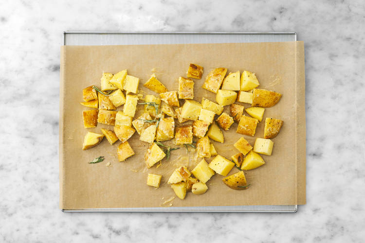 Arrange the potatoes