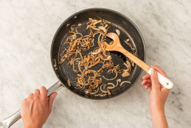 Caramelise the onions