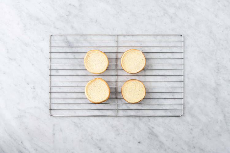 Melt the cheese & heat the buns