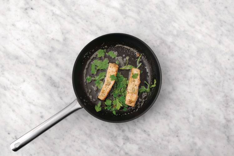 Cook the veggies & salmon