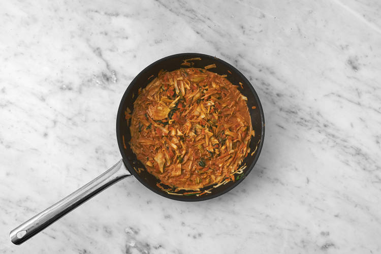 Cook the veggies & sauce