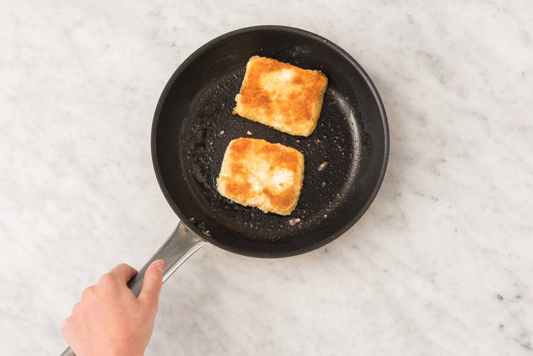 Cook the haloumi