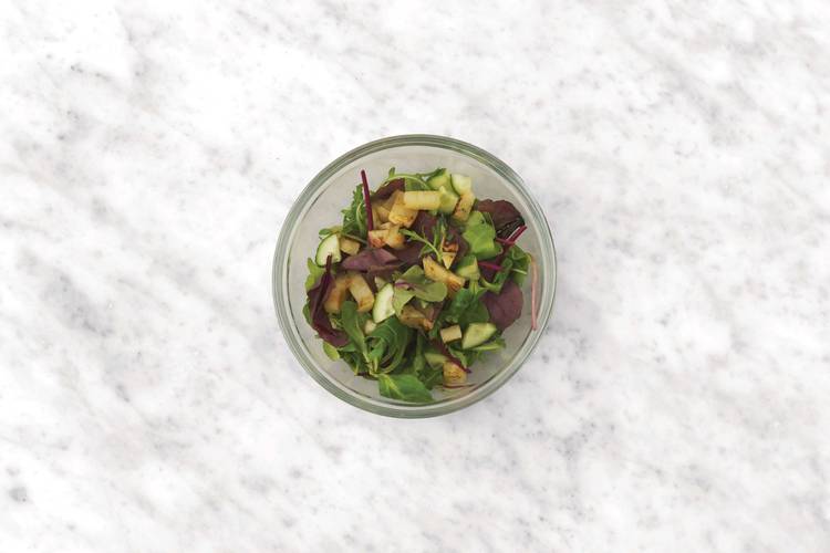 Char the pineapple & make salad