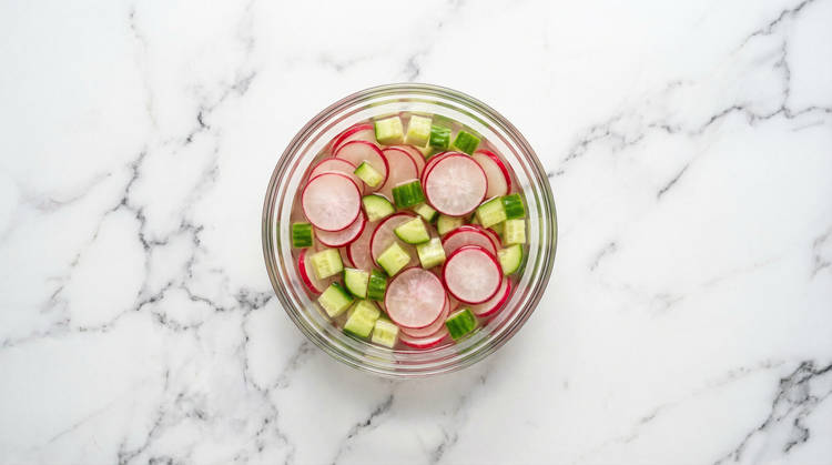 Pickle Radishes & Cucumbers
