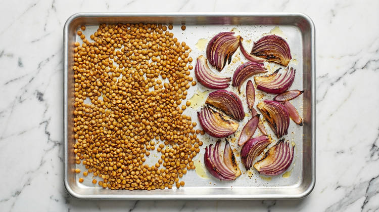 Roast Lentils & Onion