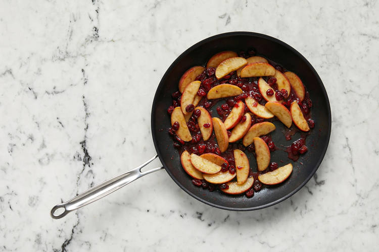 Cook cranberry-apple mixture