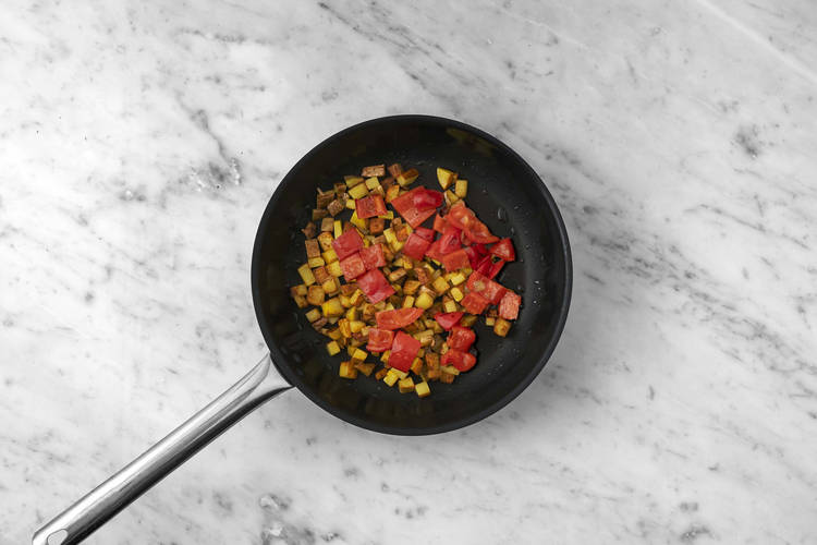 Steg kartofler og peberfrugt