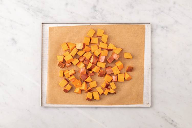 Prep the sweet potatoes
