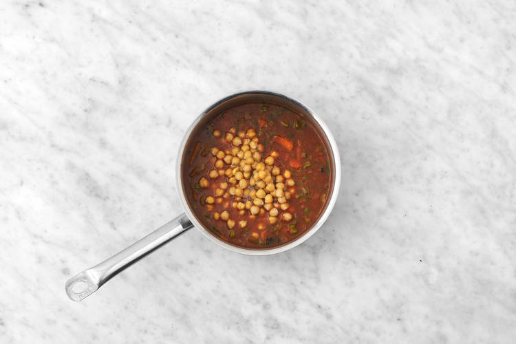 Kichererbsen zugeben