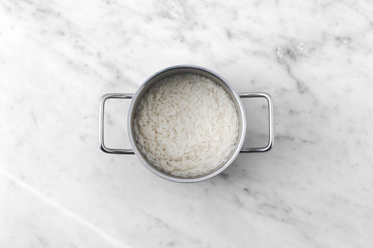 Le riz en ébullition 