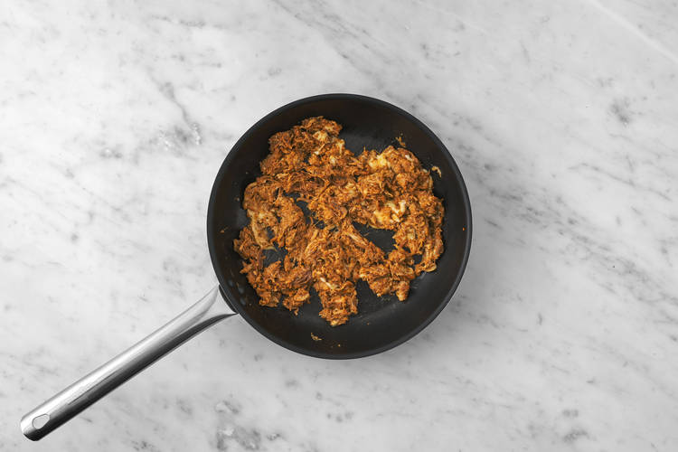 Scaldare il pulled chicken