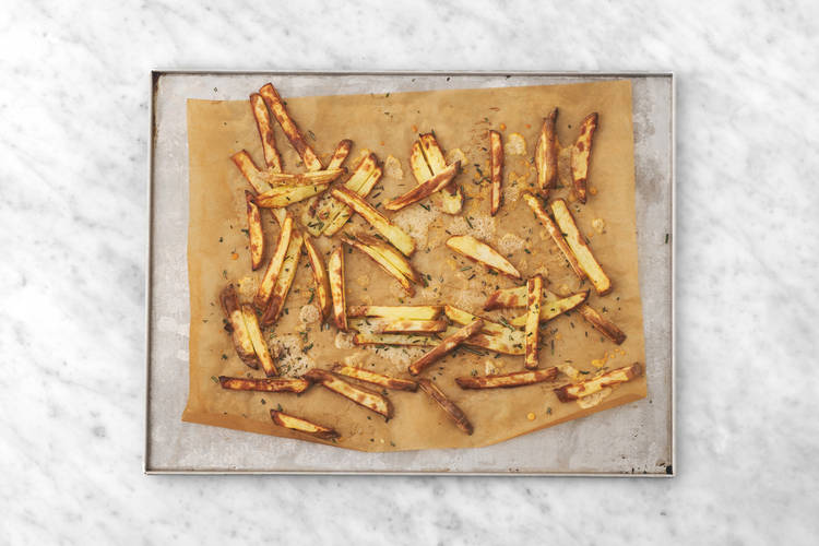 Bake the Parmesan fries