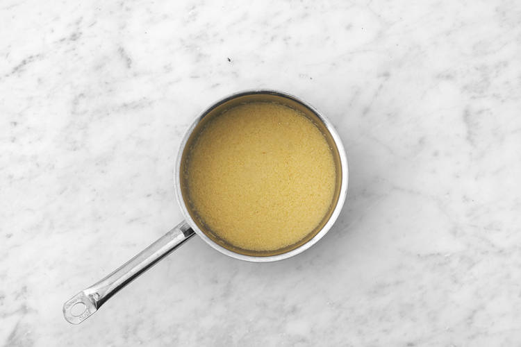 Make the garlic couscous