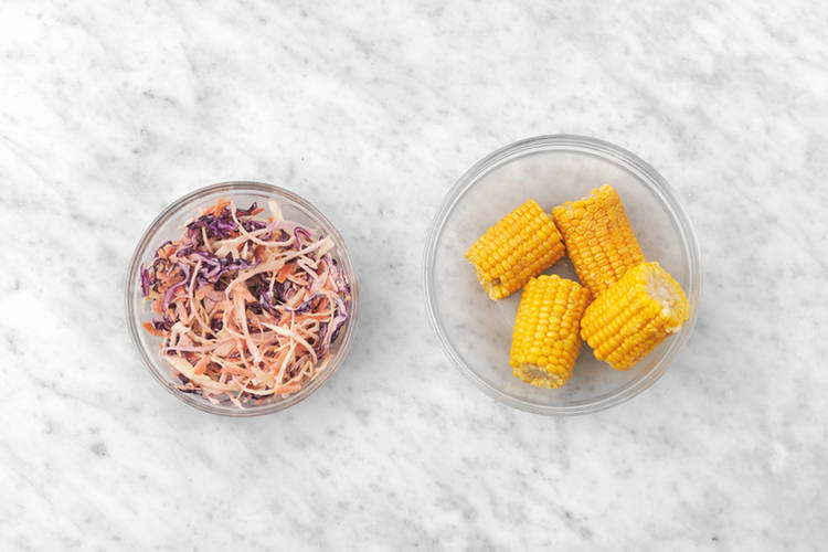 Steam the corn & toss the salad