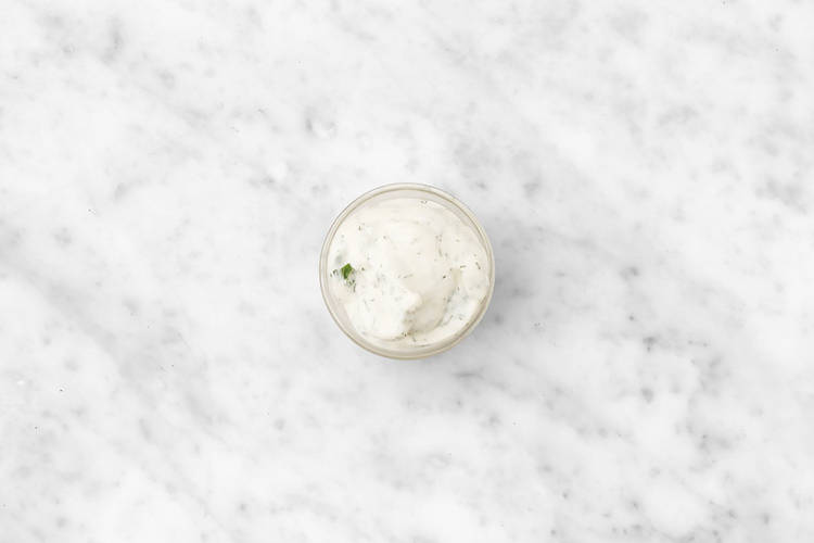 Make the herby yoghurt