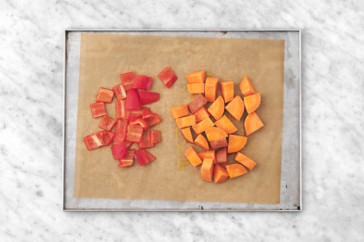 Roast the veggies
