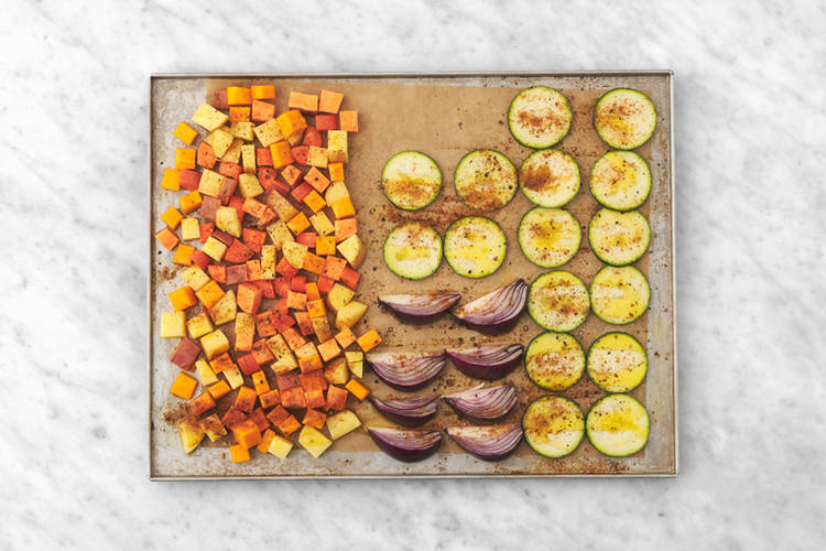 Roast the veggies