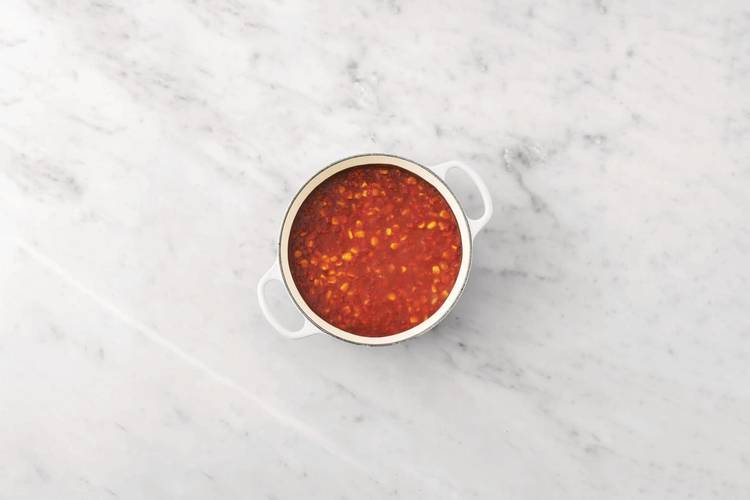 Add the beans & sauce