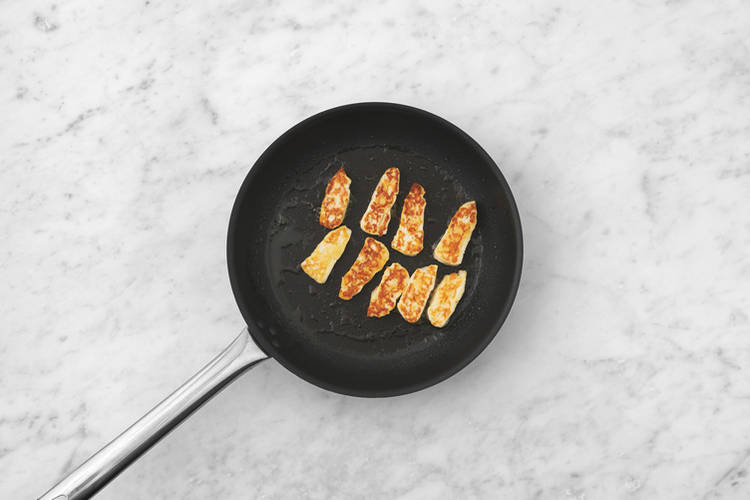 Cook the haloumi
