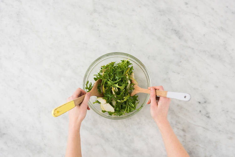 Start the salad & ciabatta