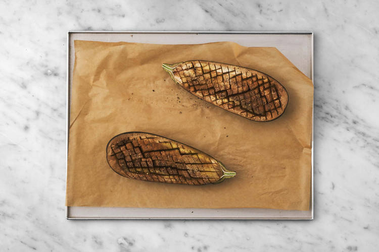 Score and Roast the Aubergine