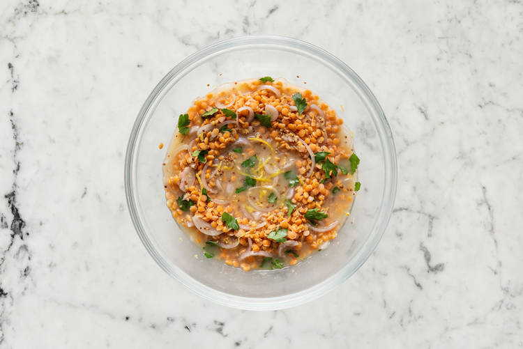 Marinate lentils