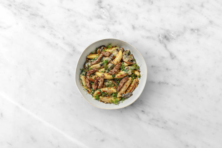 Fleisch braten & Anrichten