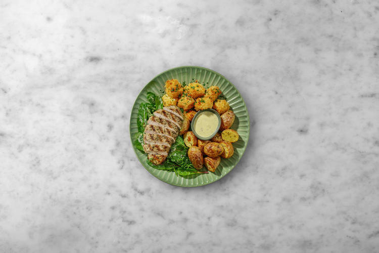 Hähnchenbrust braten & Anrichten