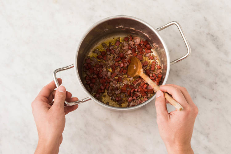 Chorizo & Bacon anbraten