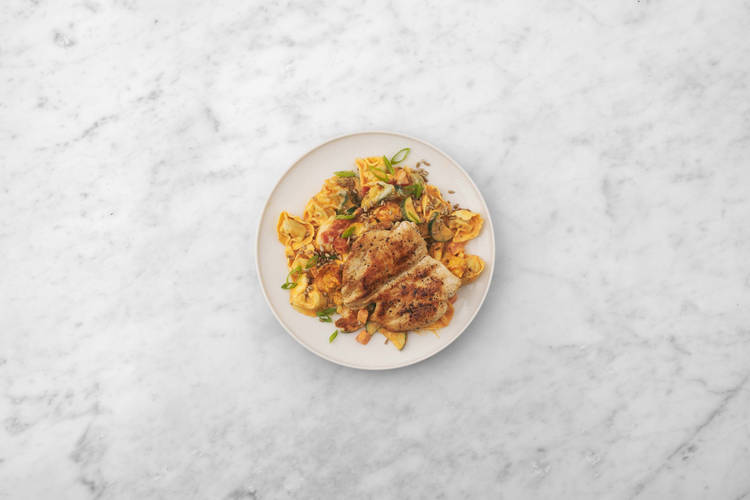 Hähnchen braten & Anrichten