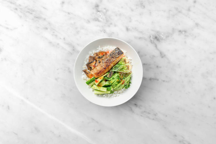 Lachs braten & Anrichten