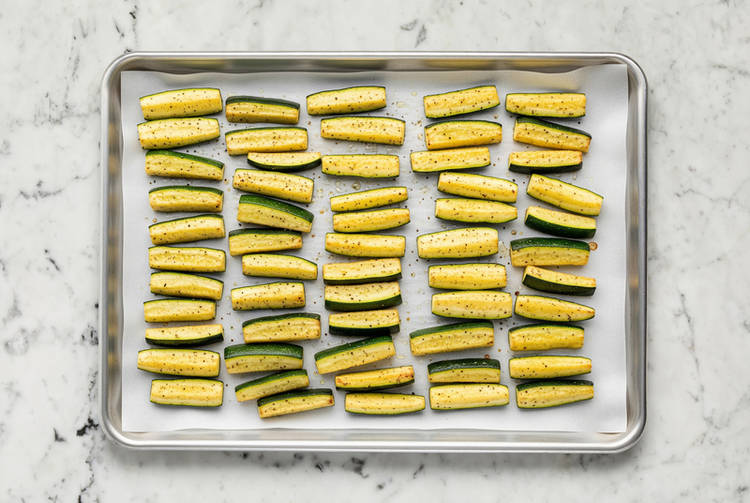 Roast zucchini wedges