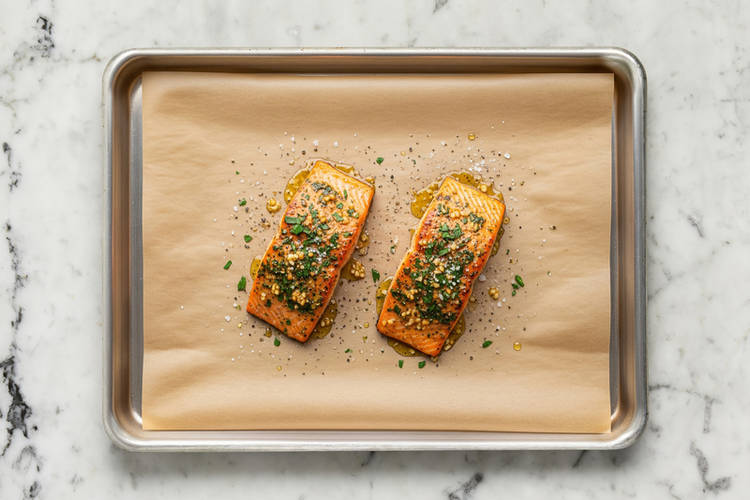 Make glaze and cook salmon