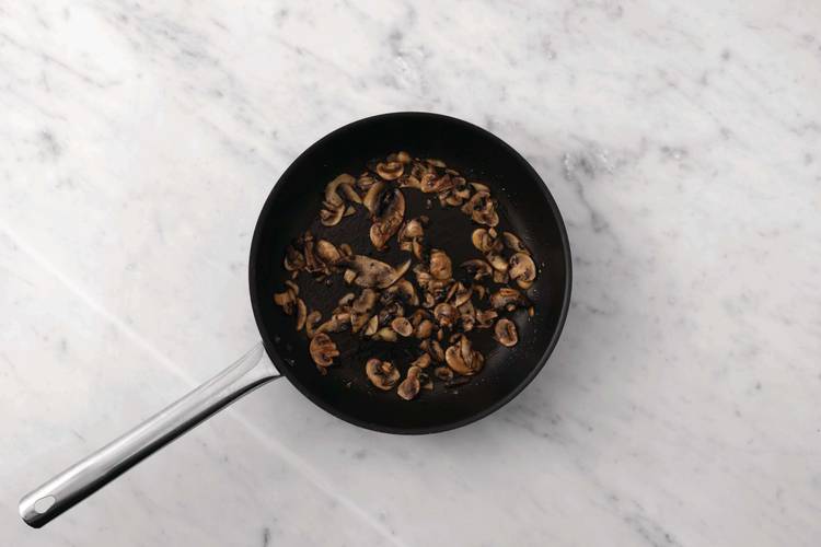 Cook the mushrooms & tofu