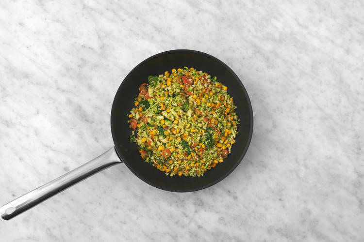 Cook the cauli-broccoli rice