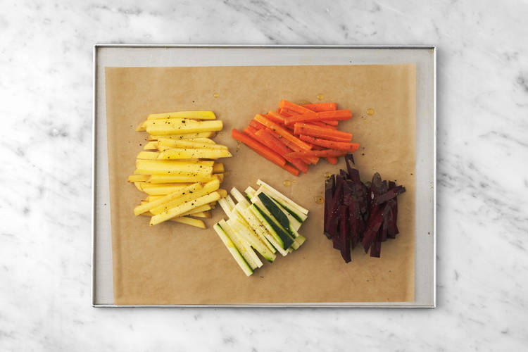 Prep the veggie fries
