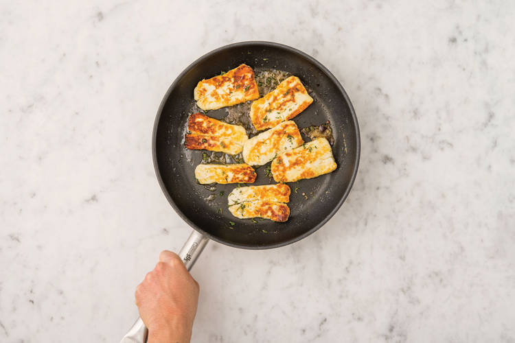 Cook the halloumi & chicken
