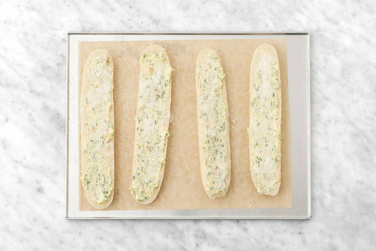 Ovnsbak hvitløksbrød