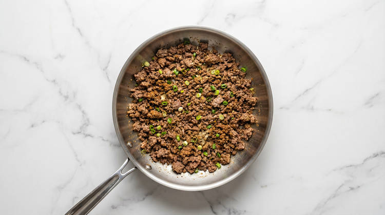 Cook Beef & Make Lime Crema