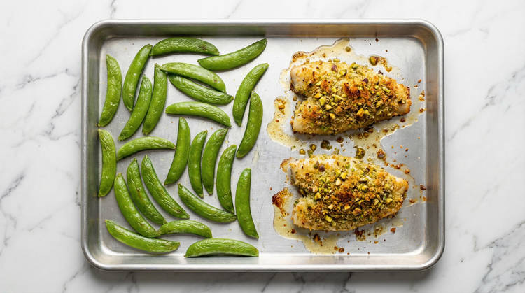 Roast Snap Peas & Tilapia