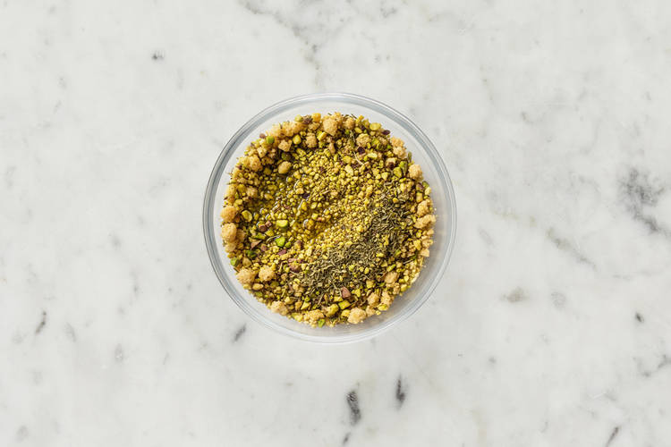 Cook Potatoes & Mix Topping