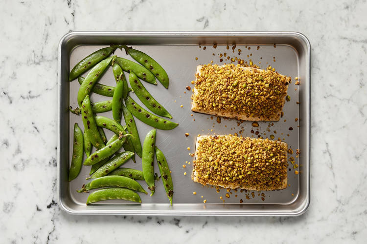 Roast Snap Peas & Tilapia