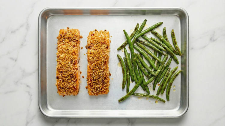 Roast Salmon & Green Beans